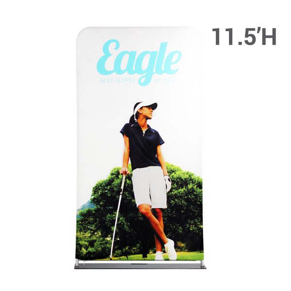 EZ Extend 4 ft x 11 5 ft Single Sided Graphic Package with BLACK Back Fabric 1