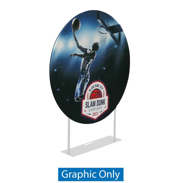 EZ Extend Circle 5 Display Single Sided Graphic Only w Black Back Fabric 1