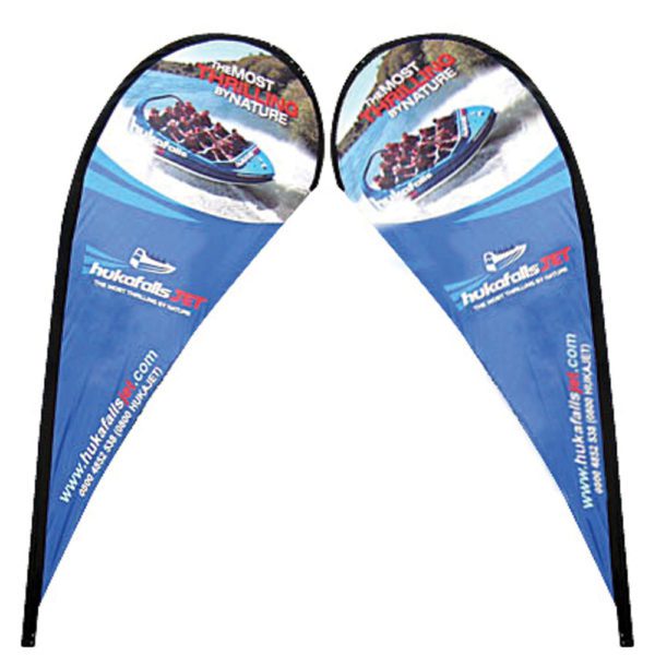 Teardrop Banner Stand Medium Double Sided Printed Graphic Only 1