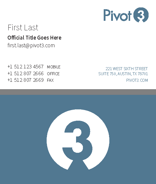 Pivot 3 Business Cards Product Image