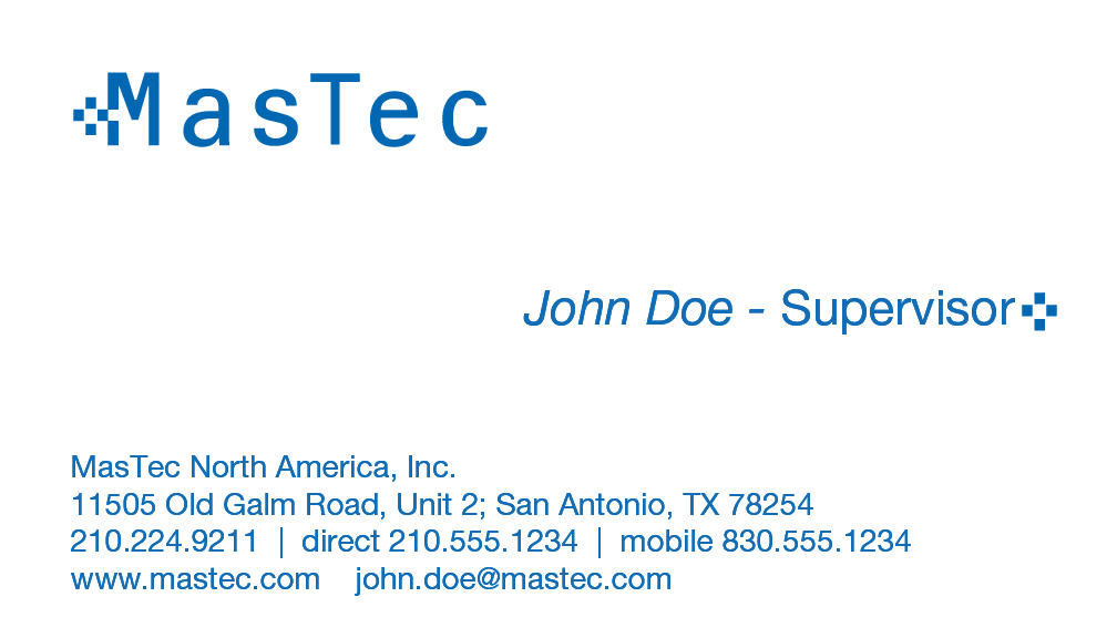 MasTec Business Card Product Image