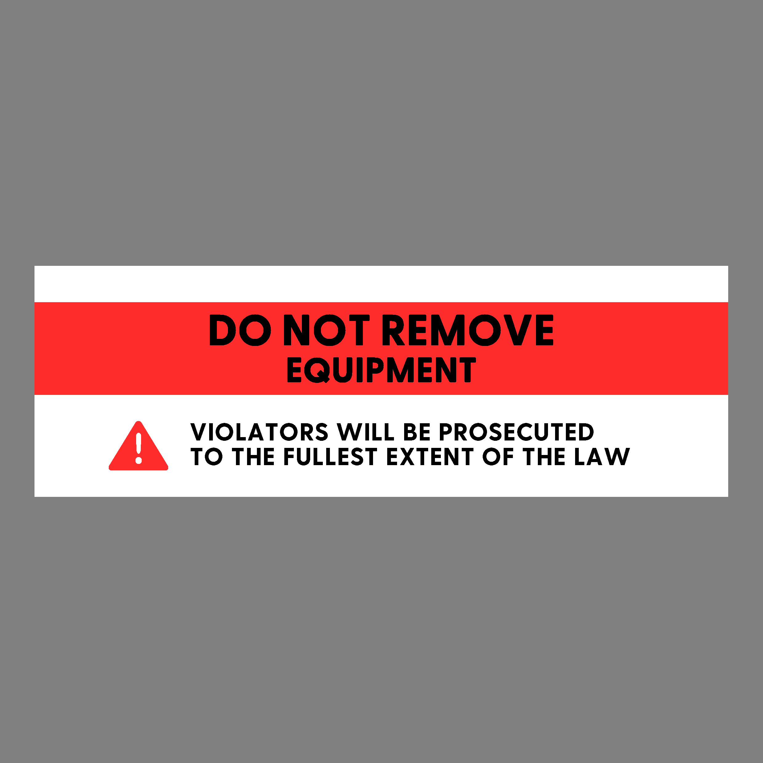 Sunroom Rentals Product Image Do Not Remove Decal 25x75