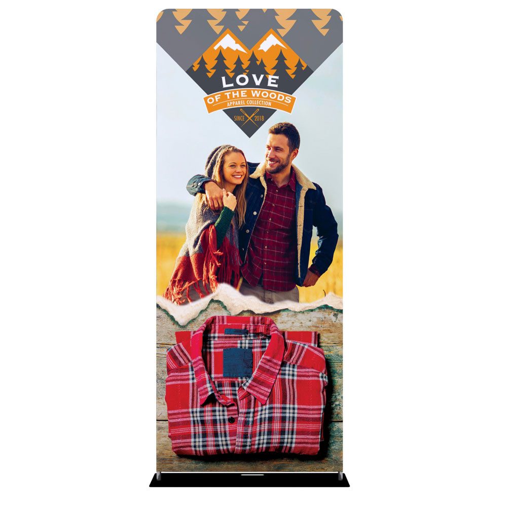 One Choice Fabric Display 3 ft x 7 5 ft Double Sided Graphic Package 1