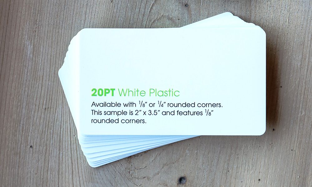 White Plastic Business Cards 1