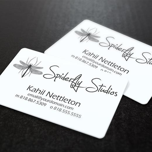White Plastic Business Cards