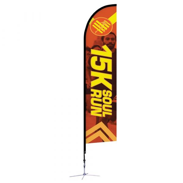 ONE CHOICE Feather Flag Large 14 Ft X Base Graphic Package 01