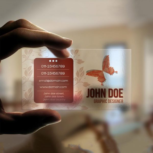Clear Plastic Business cards