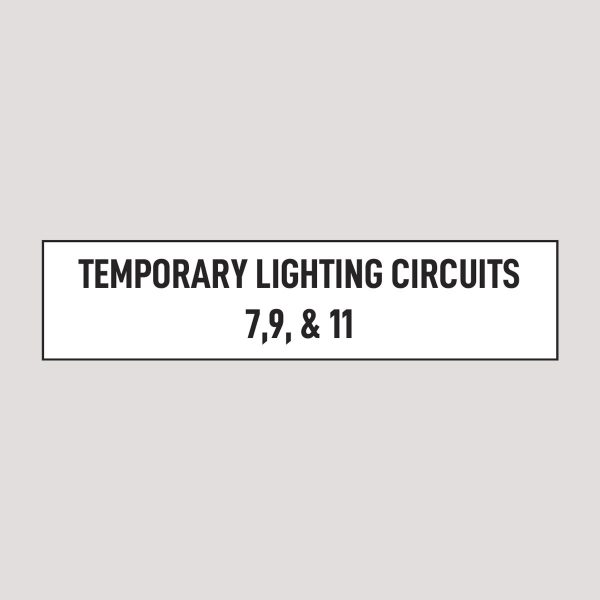 TEMPORARY LIGHTING 325 x 75 A