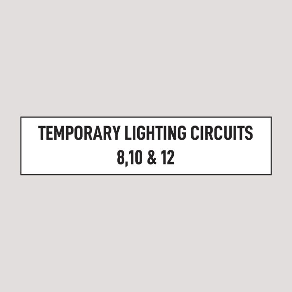 TEMPORARY LIGHTING 325 x 75 B