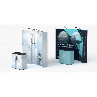 Curved Velcro Fabric Pop Up Display