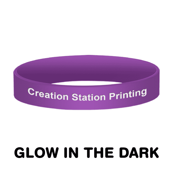 Debossed Color Filled Glow Wristbands