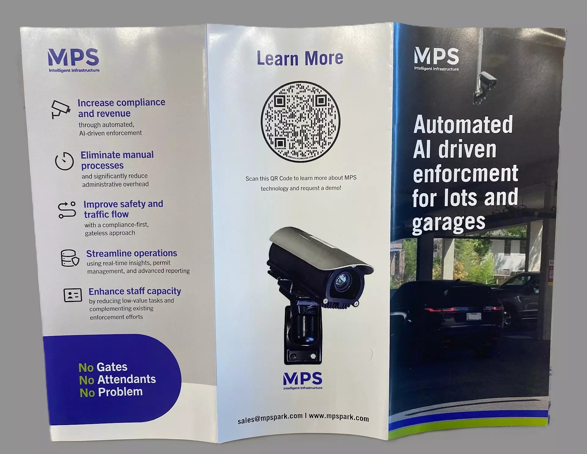 Municipal Park Services - Open Lot & Garage Trifold Brochures (Preprinted) 50/Pack